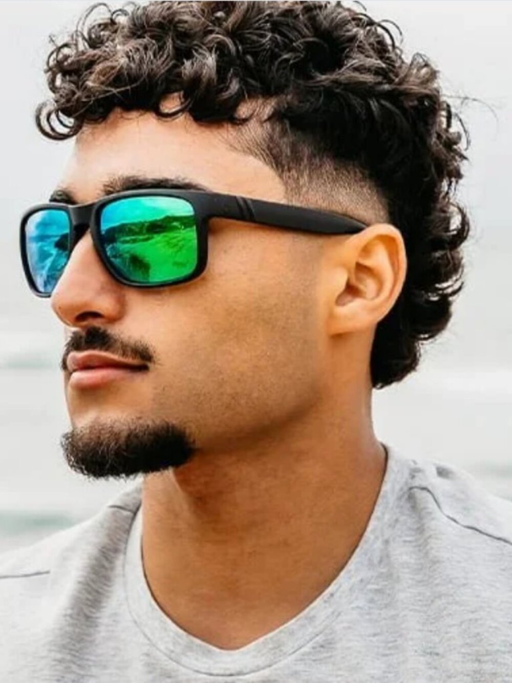 Blenders Canyon Celtic Light Matte Black Frame Polarized Green Mirror Sunglasses - Picture 2 of 13